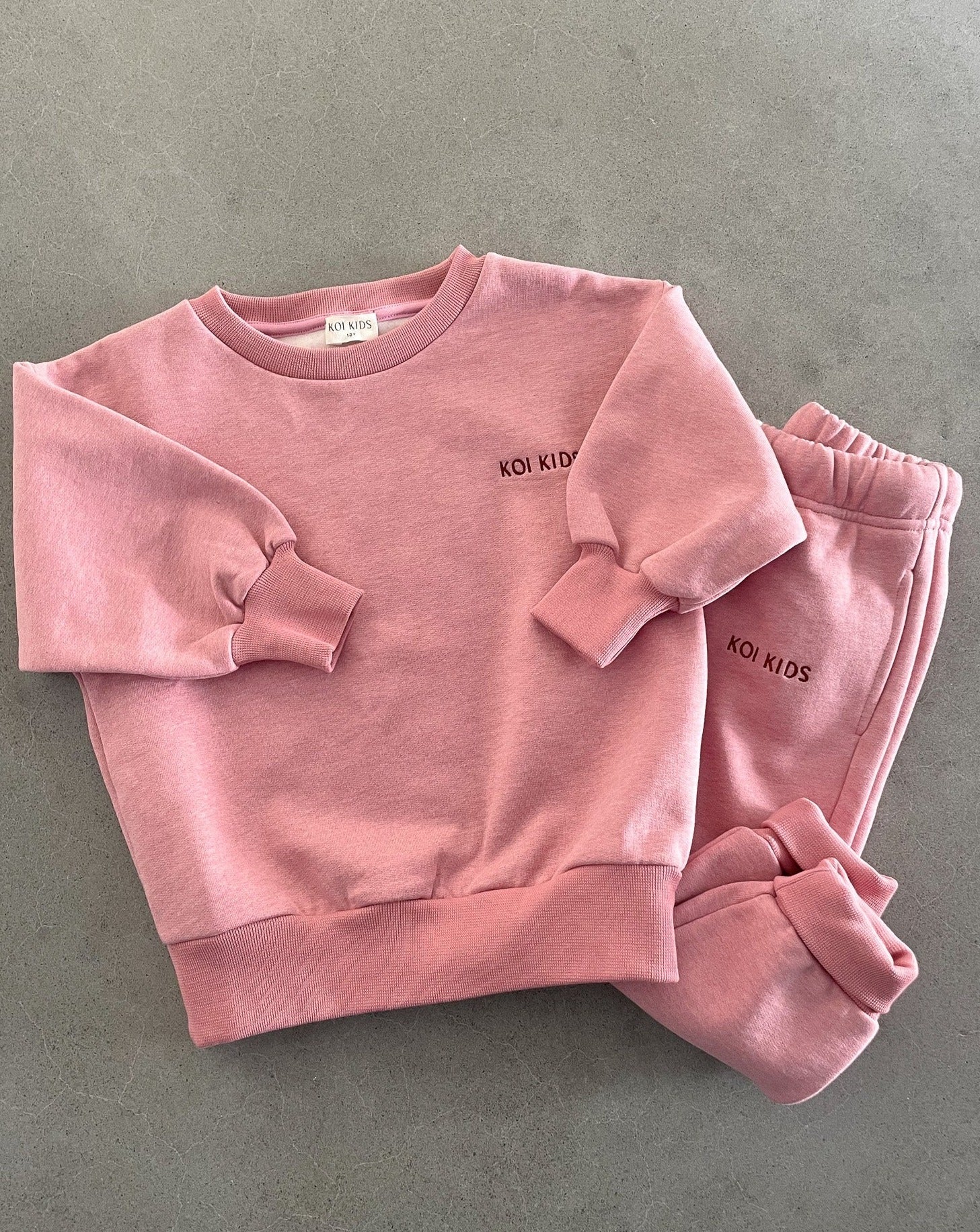 Pink sweater and sweatpants hot sale